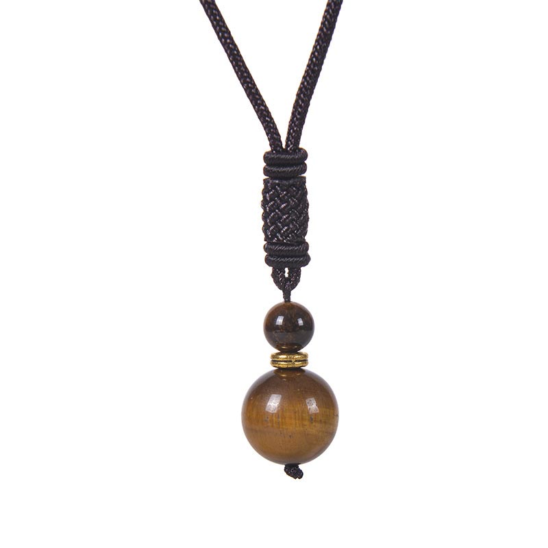 Buddha Stones Tibetaanse jade harmonie Ketting - Tijgeroog - image 1