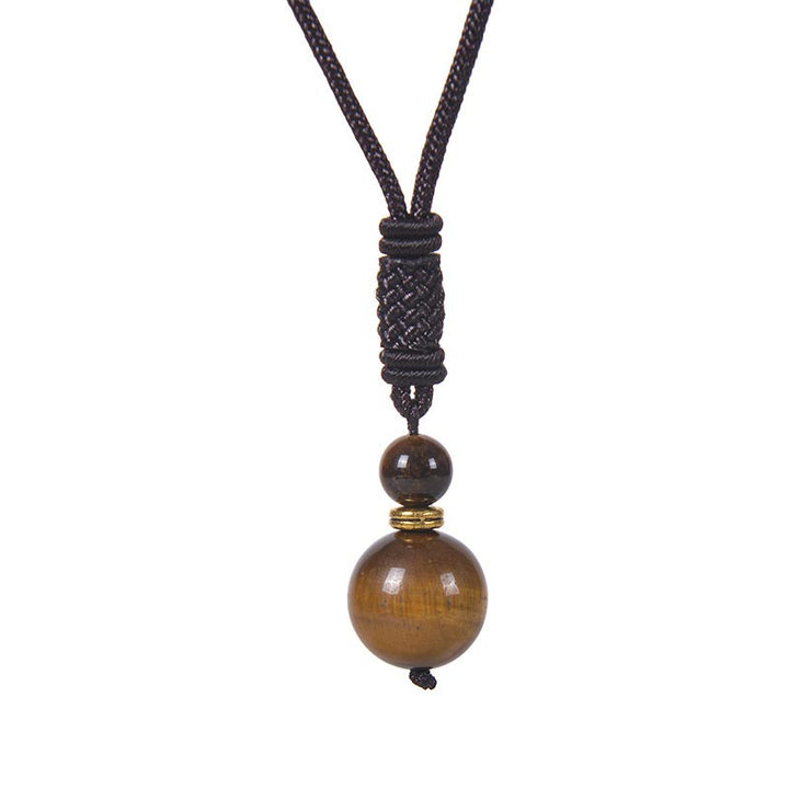 Buddha Stones Tibetaanse jade harmonie Ketting - Tijgeroog - image 1