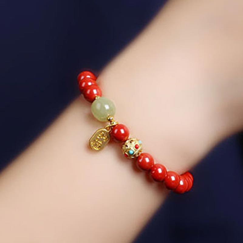 Buddha Stones Armband met geluksbedel van cinnabergroene aventurijn, ter bescherming tegen ongeluk - image 10