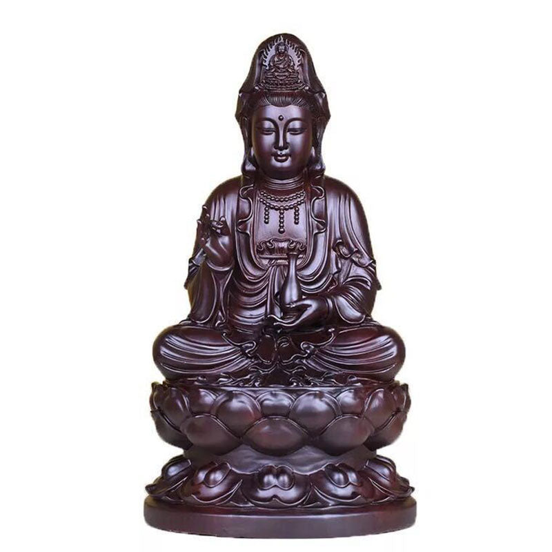 Buddha Stones Avalokitesvara Ebbenhout Lotus Harmonie Zegen Huisdecoratie - image 7