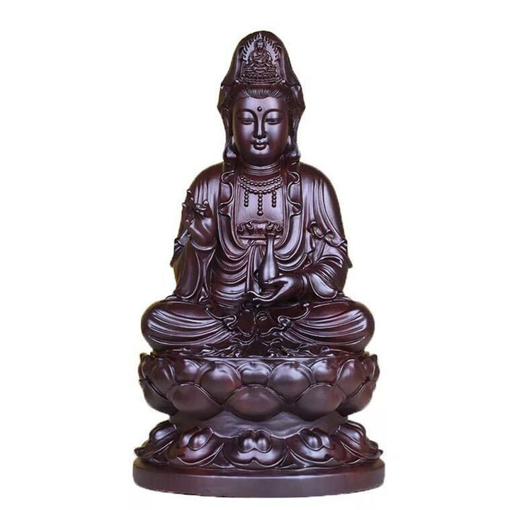Buddha Stones Avalokitesvara Ebbenhout Lotus Harmonie Zegen Huisdecoratie - image 7