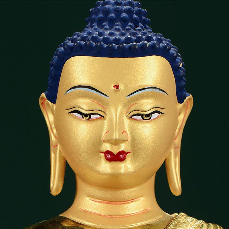 Buddha Stones Boeddha Shakyamuni beeldje, verlichting, koperen beeldje, huisgeschenk, decoratie - image 12