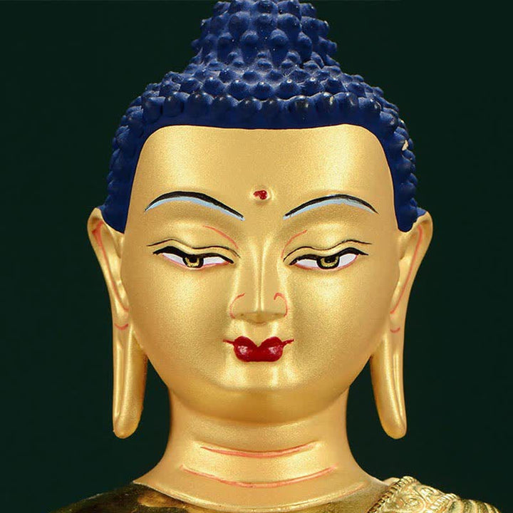Buddha Stones Boeddha Shakyamuni beeldje, verlichting, koperen beeldje, huisgeschenk, decoratie - image 12