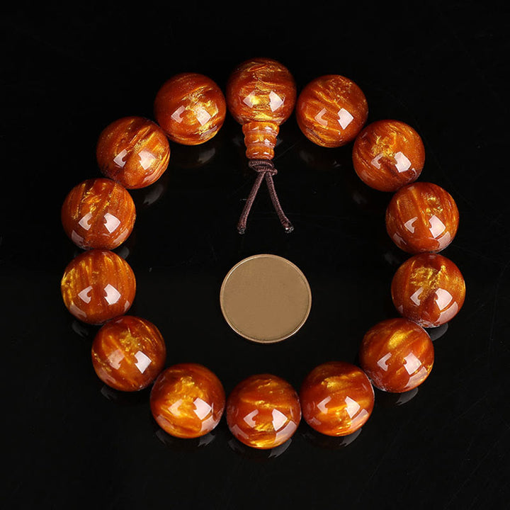 Buddha Stones Gouden Zeewilg Succes Positieve Armband Mala - image 2