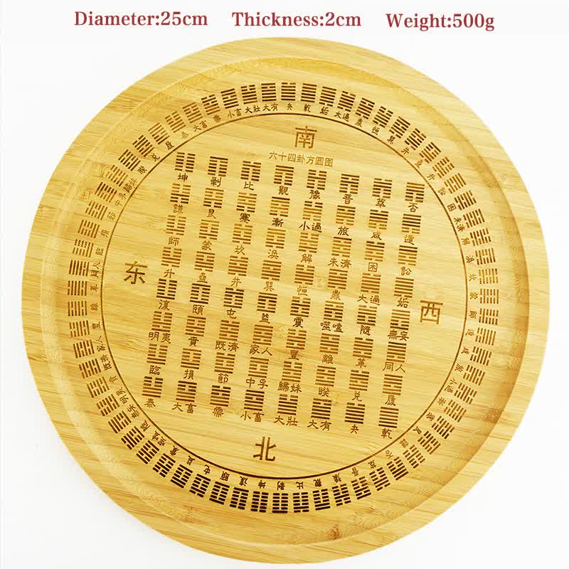 Feng Shui Bamboe Bagua Kaart Harmonie Energie Kaart - Zesenzestig Trigrammen Bagua Kaart - image 2