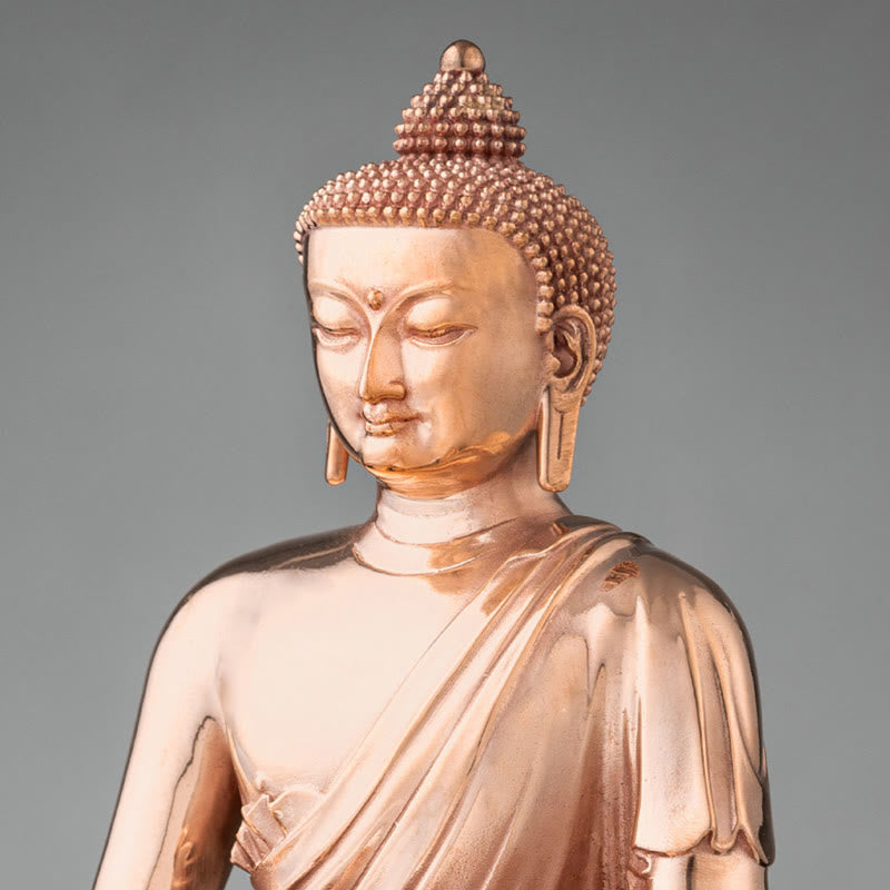 Buddha Stones Gautama Shakyamuni Boeddha beeldje, Sereniteit, koperen beeldje, woondecoratie - image 3
