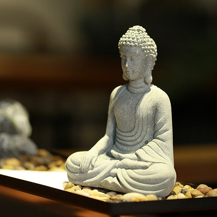 Buddha Stones Zittende meditatie Boeddha zegening Mededogen decoratie - image 0