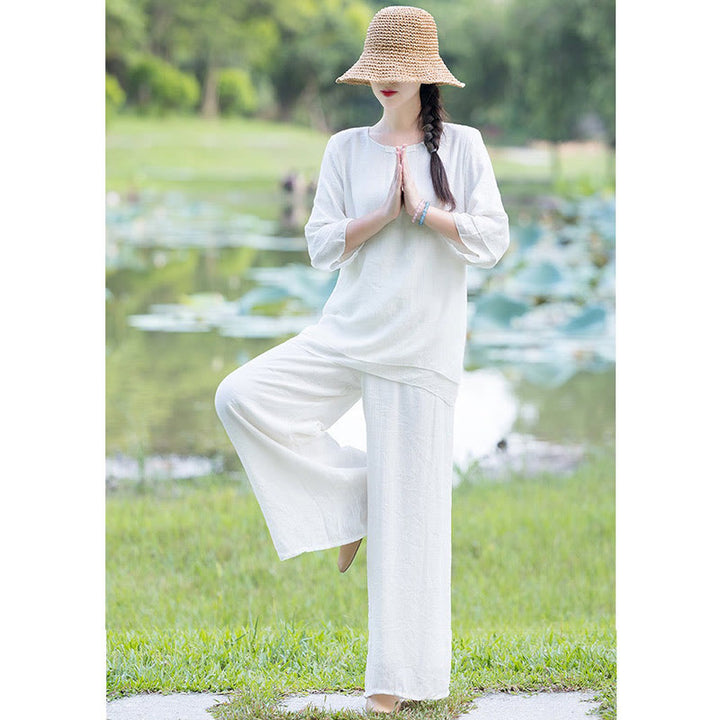 Tai Chi Meditatie Gebed Zen Spirituele Ochtendpraktijk Kleding Dames Set - image 12
