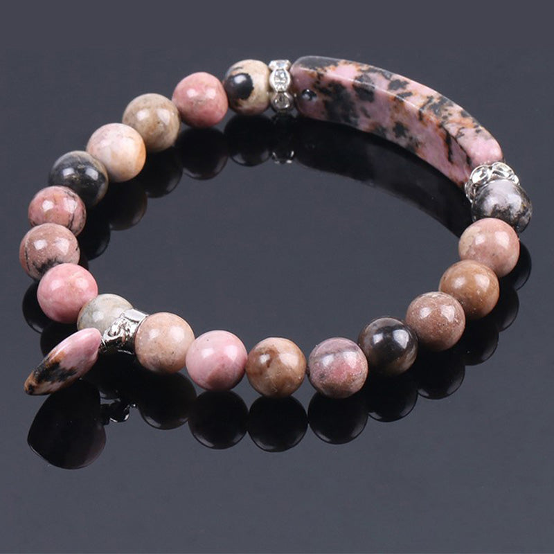 Buddha Stones Rhodoniet Liefdeshart Helende Kralen Armband - image 3