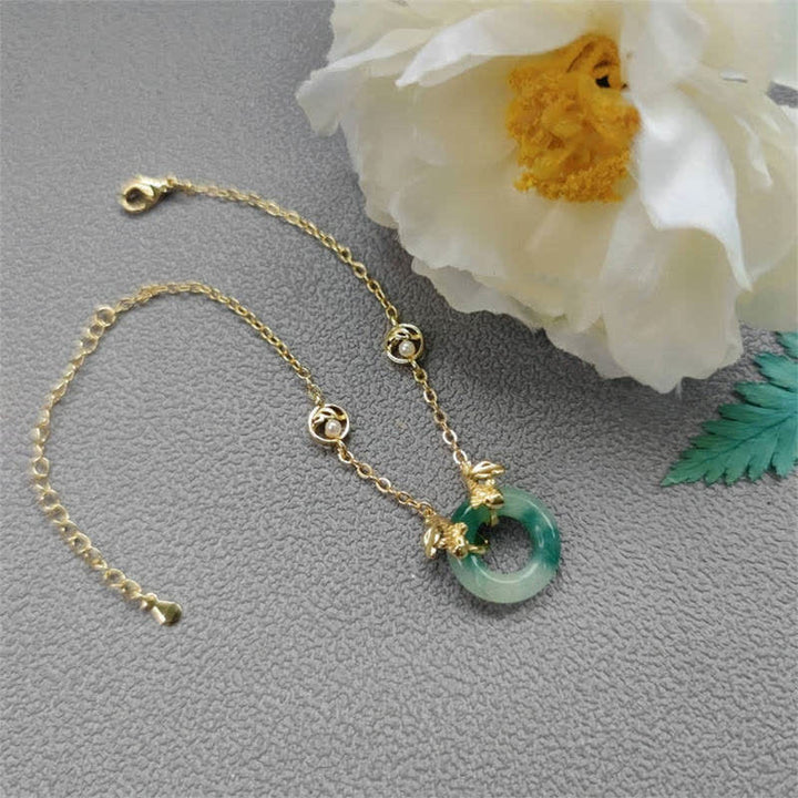 Buddha Stones Cyaan Jade Koi Vis Helende Harmonie Armband - image 8