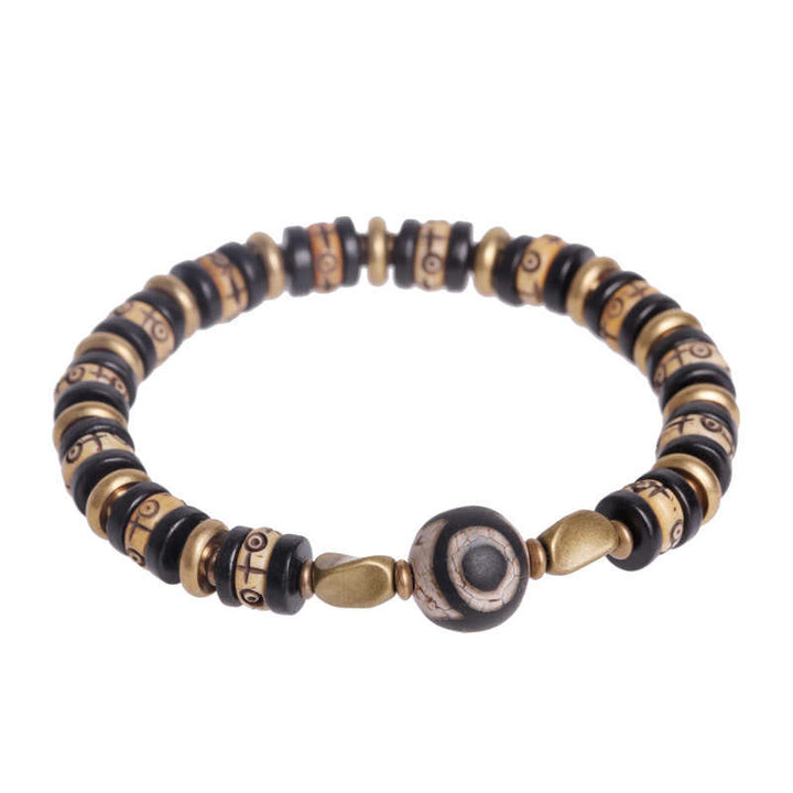 Buddha Stones Armband van Tibetaanse botkralen en ebbenhout voor extra kracht - image 8