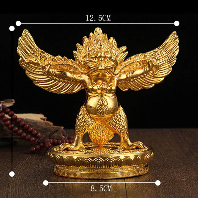 Buddha Stones Tibetaans gouden Garuda vogel legering bescherming huisdecoratie - image 13