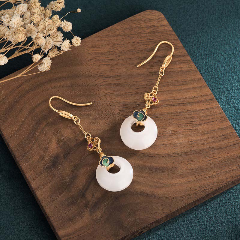 Feng Shui witte jade zegen Oorbellen - image 12