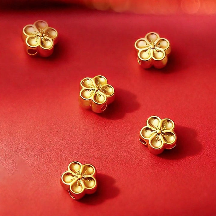 Buddha Stones Verstelbare rode Armband met gouden bloem ter bescherming - image 4