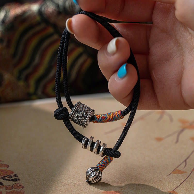 Buddha Stones Tibetaans Om Mani Padme Hum gegraveerd amulet dubbele Armband - image 11