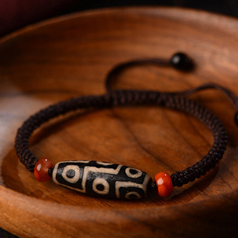 Buddha Stones Tibetaanse Armband met negen ogen (Dzi-kralen) als symbool van voorspoed. - image 5