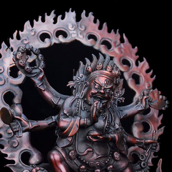 Buddha Stones Tibetaanse Mahakala Bodhisattva beeldje, mededogen, koperen beeldje, decoratie - image 10