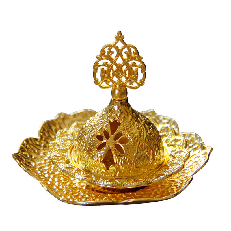 Onderzetter met bladgoud, spirituele mini-wierookbrander van Wierook metaal - image 12