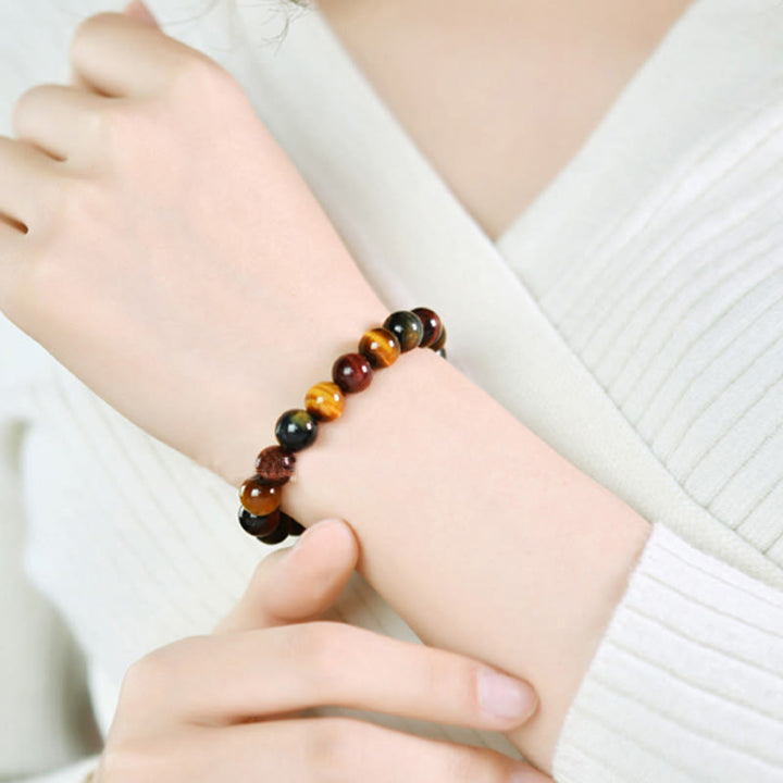 Buddha Stones Natuurlijke tijgeroog Armband voor positieve bescherming - image 12