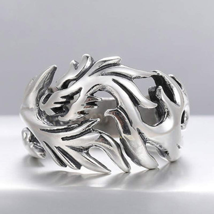 Buddha Stones Verstelbare Ring met drakenpatroon voor extra bescherming. - image 13