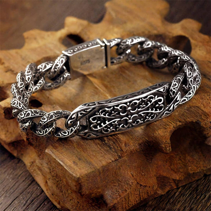 Buddha Stones Vintage gegraveerde helende Armband met patronen - 22 cm - image 0