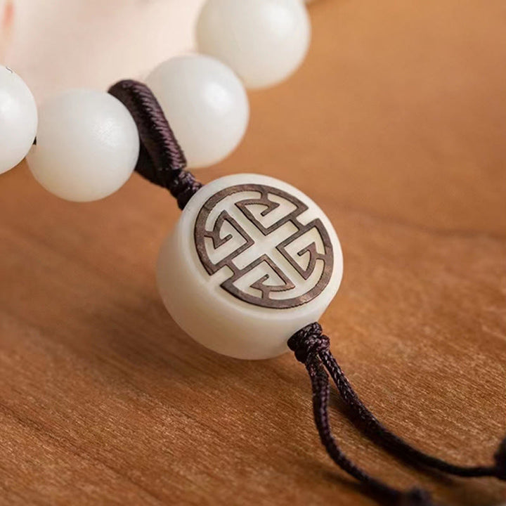Buddha Stones Natuurlijke groene sandelhout bodhi-zaadjes kalmerende Armband - image 8