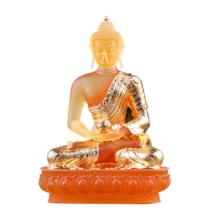 Buddha Stones Handgemaakte Boeddha-beeldje van Liuli, kunstwerk, sereniteitsbeeld, woondecoratie. - image 7