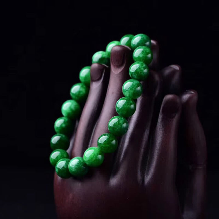 Buddha Stones Cyaan jade kralen Calm Harmony Armband - image 1