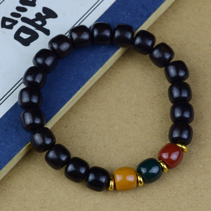 Buddha Stones Veelkleurige groene sandelhout ebbenhout rode sandelhout Armband - Rood sandelhout 8* 9mm - image 2