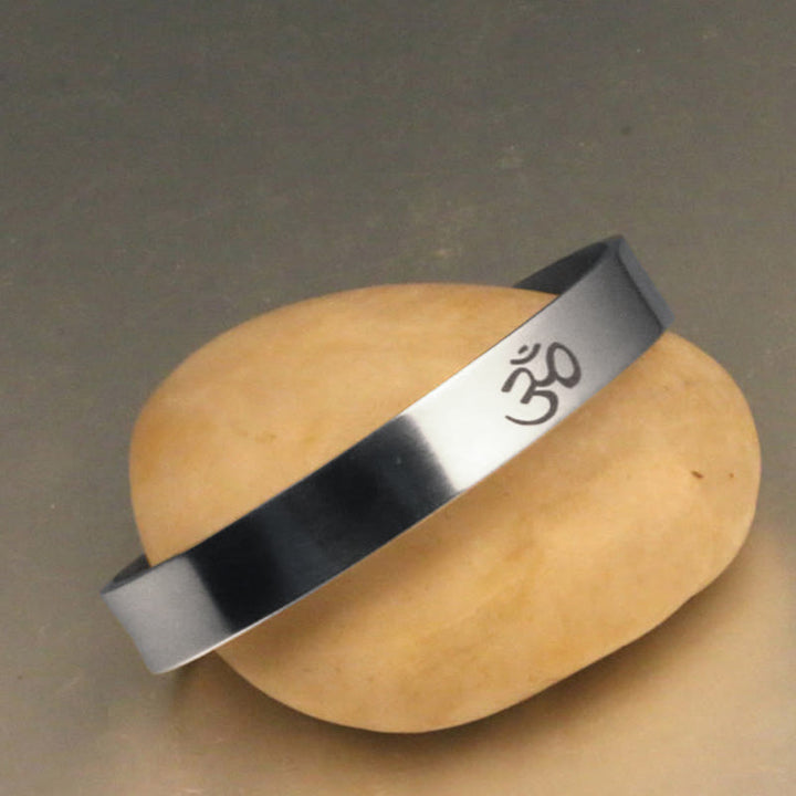 Buddha Stones Bangle OM-symbool mindfulness Manchetarmband - image 2