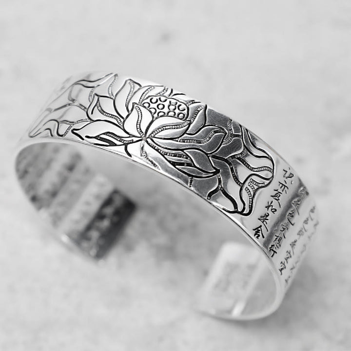 Buddha Stones Tibetaanse lotus Armband van wit koper - image 2