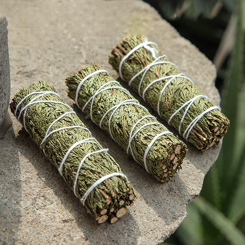 Buddha Stones Cederhouten smudge stick voor huisreiniging , meditatie en rituelen. Cederhouten stokjes, Wierook . - 6 stokjes (10,5 cm/stokje) - image 0