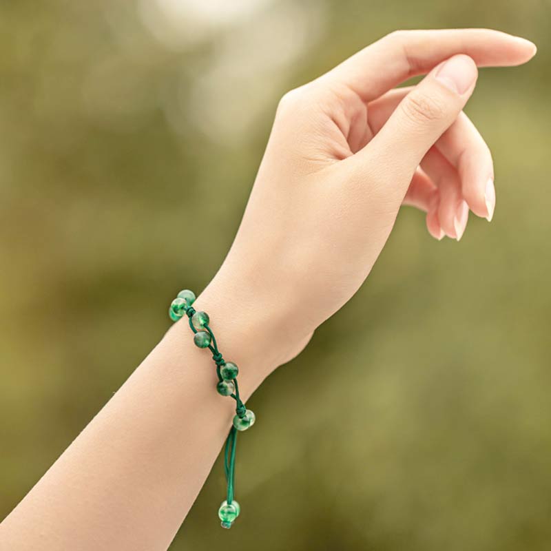 Buddha Stones Rode agaat, mosagaat, cinnaber, kalmerende Armband - image 22