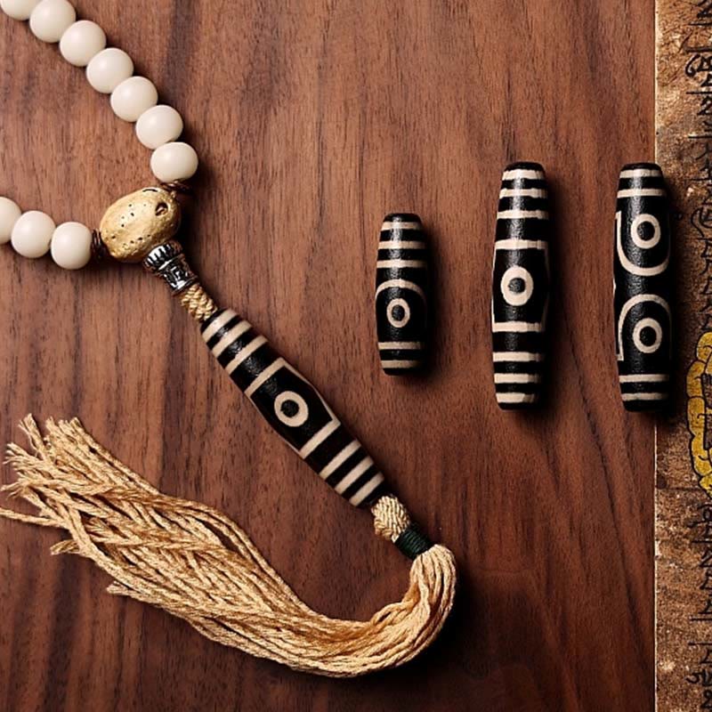 Buddha Stones Tibet 108 Mala kralen Bodhi zaad Bagua Vajra Dzi kraal grijze Agaat rijkdom Armband - image 1