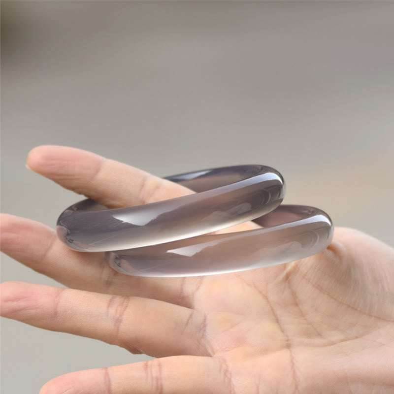 Buddha Stones Armband grijze chalcedoon Harmony Bangle - image 2