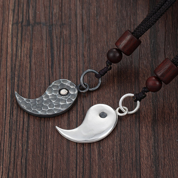 Buddha Stones Ketting met Yin Yang-balans en harmonie, 990 sterling zilver - image 2