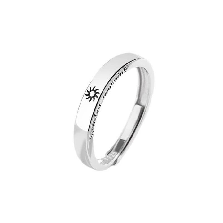 Buddha Stones Verstelbare Ring van 925 sterling zilver met zon- en maanbescherming. - image 3