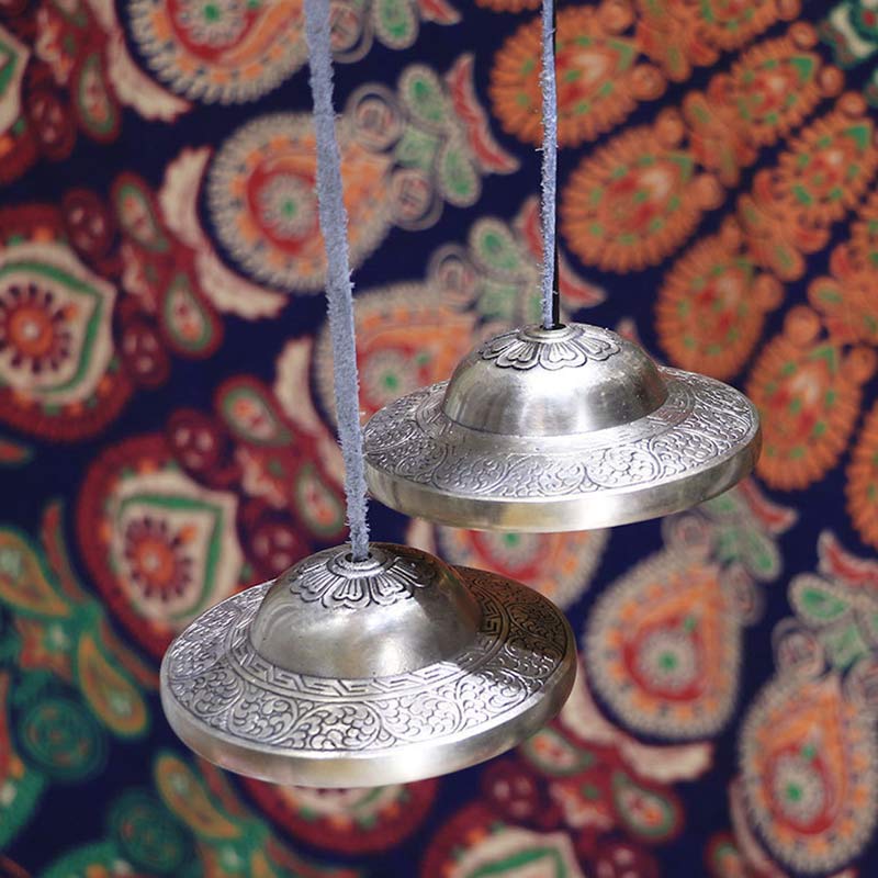 Buddha Stones Tibetaanse Tingsha-bel, gelukbrengende wolk, zes ware woorden, koperen rijkdomsdecoratie - image 1