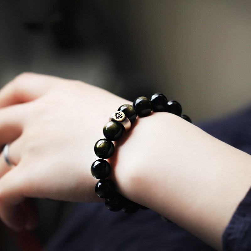 Buddha Stones Chinese dierenriem geboorte Boeddha Obsidiaan Armband - image 6