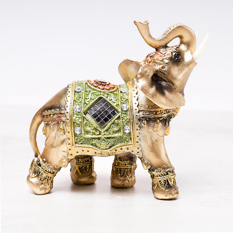 Buddha Stones Gelukbrengende Feng Shui Groene Olifant Beeldje Sculptuur Rijkdom Beeldje Cadeau Woondecoratie - image 0