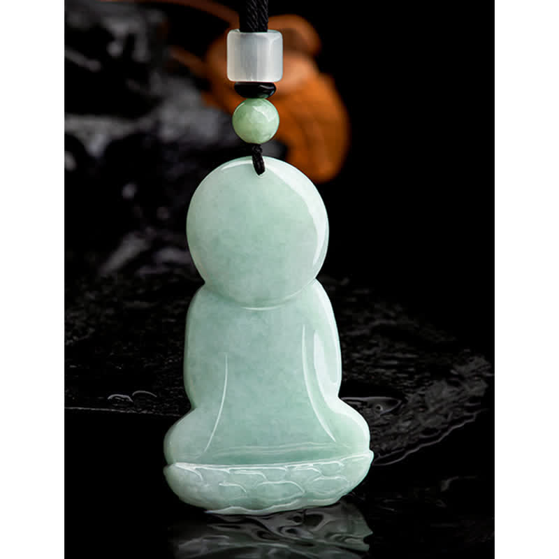 Buddha Stones Amitabha Boeddha Jade Amulet Compassie Ketting - image 14