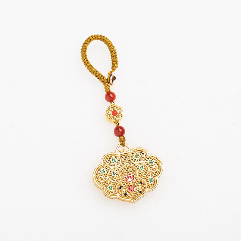 Buddha Stones Sleutelhanger met gelukssymbool en slotje van het Fu-personage. - image 12