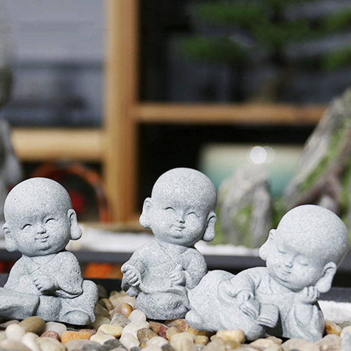 Buddha Stones Meditatie, gebed, monnik, Boeddhabeeld, sereniteit, huisdecoratie - image 2