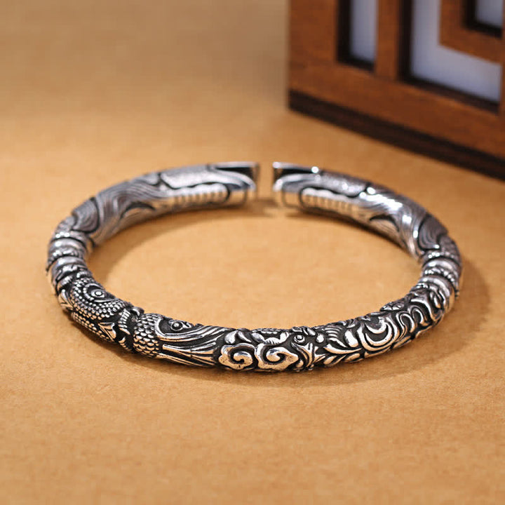 Buddha Stones Bangle-armband met drakenkop als symbool voor geluk - image 6