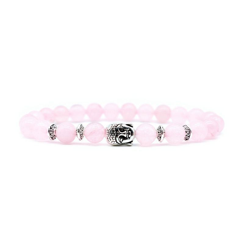 Buddha Stones Amethist Liefdes- en Armband - Roze kristal - image 9