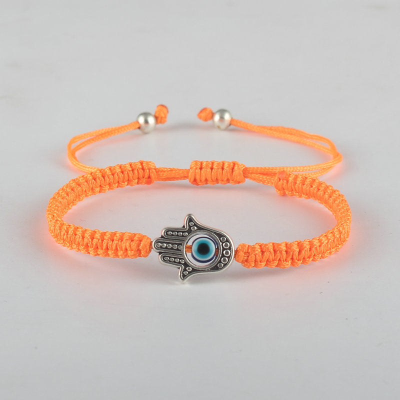 Buddha Stones Handgemaakte Hamsa-symbool Armband - DonkerOranje (Armband Maat ) - image 11