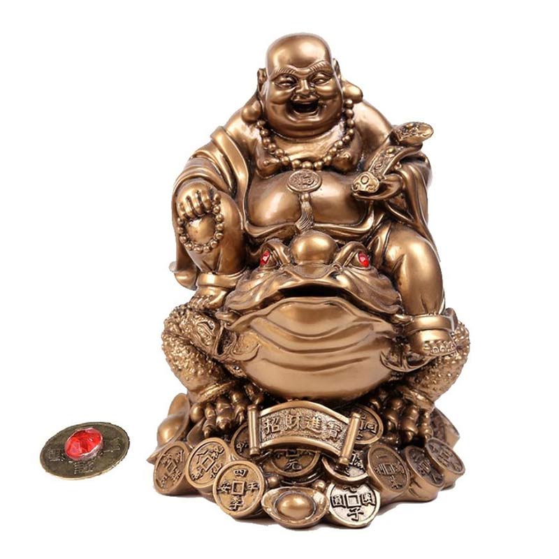 Feng Shui Maitreya pad ornament decoratie - Bronzen - image 0