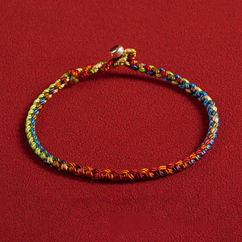 Buddha Stones "Moge je gezegend zijn met vrede en veiligheid in alle vier de seizoenen" Armband met meerdere kleuren - 19 cm - image 0