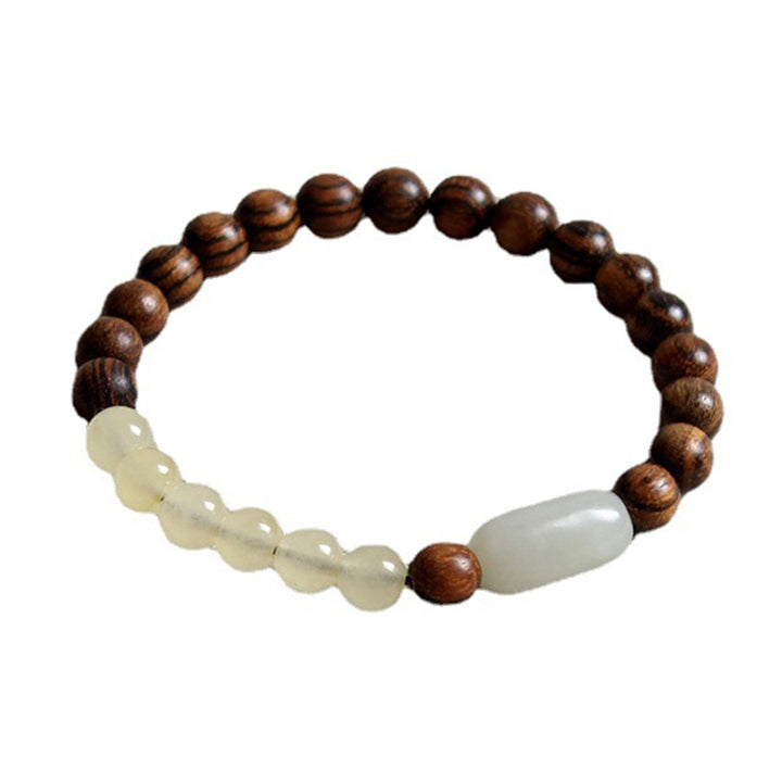 Buddha Stones Armband van jade en sandelhout voor overvloed. - image 13