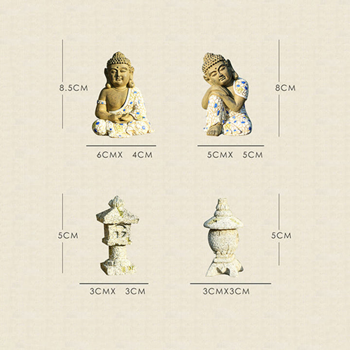Buddha Stones Mediterende Zen Boeddha Sereniteit Beeldje van Hars voor Woondecoratie - image 22
